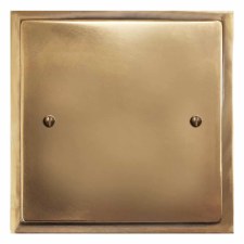 Mode Single Blank Plate Hand Aged Brass