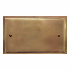 Mode Double Blank Plate Hand Aged Brass