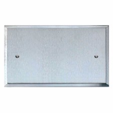 Mode Double Blank Plate Satin Chrome