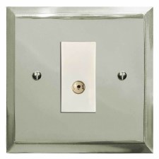 Mode TV Socket Outlet Polished Nickel