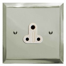 Mode Lighting Socket Round Pin 5A Polished Nickel