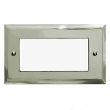 Mode Plate for Modular Electrical Components 50x100mm Polished Nickel