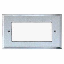 Mode Plate for Modular Electrical Components 50x100mm Satin Chrome