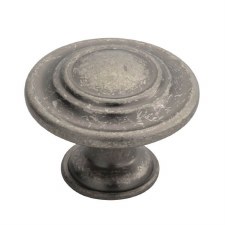 Traditional Pattern Cupboard Knob Pewter