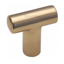 Heritage T Shaped Cabinet Knob C2234 Polished Brass