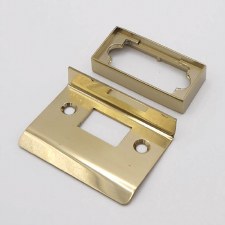 Tubular Latch Rebate Set G3063 13mm Polished Brass Unlacquered