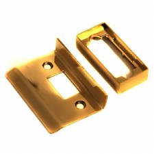 Tubular Latch Rebate Set G3063 13mm Polished Brass Unlacquered Tubular Latch Rebate Set G3063 13mm Polished Brass Unlacquered
