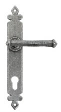 From The Anvil Tudor Espagnolette Door Handles Pewter