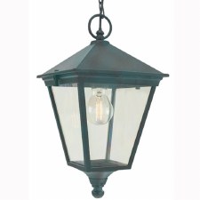 Elstead Turin Chain Lantern Light Verdigris