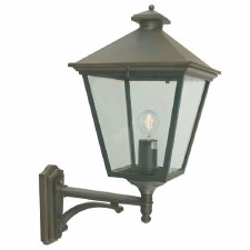 Elstead Turin Grande Large Outdoor Wall Uplight Lantern Black/Gold