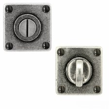 Finesse Thumb Turn & Release Square Solid Pewter