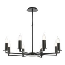 Tyler 8 Light Chandelier Matt Black