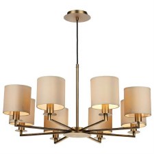 Tyler 8 Light Chandelier Antique Bronze & Taupe Shades
