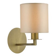 Tyler Wall Light Antique Bronze & Taupe Shade
