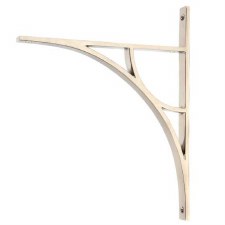 From The Anvil Tyne Shelf Bracket 314mm x 250mm Polished Nickel