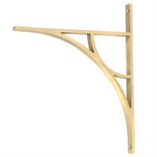 From The Anvil Tyne Shelf Bracket 314mm x 250mm Satin Brass