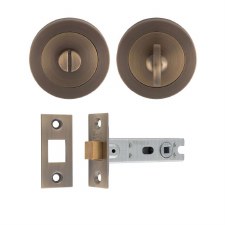 Bathroom Lock Door Pack Antique Brass