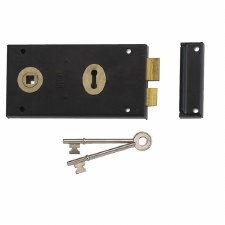 Union Rim Lock Black 5.1/2" x 3"