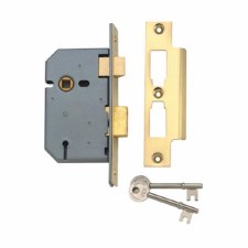 Union 2277/63mm Mortice Sashlock Polished Brass