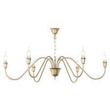 David Hunt Uppsala 6 Light Chandelier Butter Brass
