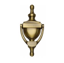 Heritage V910 Urn Door Knocker Antique Brass Lacquered Small