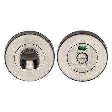 Heritage V4046 Indicator Bathroom Thumb Turn & Release Satin Nickel