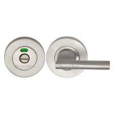 Heritage V4048 Indicator Bathroom Thumb Turn & Release Satin Nickel
