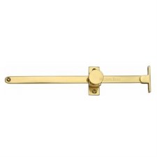 Heritage Sliding Casement Stay V991 Polished Brass Unlacquered