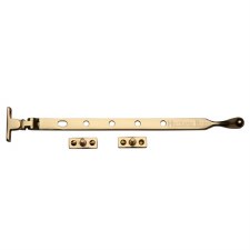 Heritage Ball Casement Stay 12" V992 Polished Brass Unlacquered