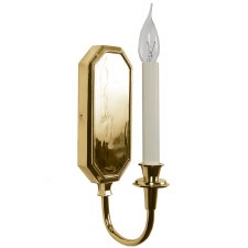 Valerie Single Wall Light Polished Brass Unlacquered