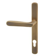 Verwood Multipoint Euro Handles 92mm Left Hand Unsprung Light Antique Brass