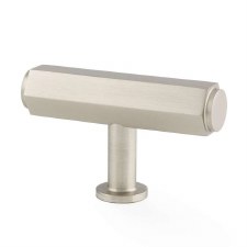 Vesper T-Bar Cupboard Knob Satin Nickel