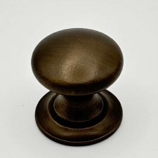 Croft Victorian Cushion Cabinet Knob 25mm Distressed Antique Brass