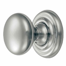 Victorian Cupboard Door Knob 25mm Satin Chrome