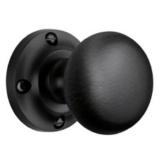 Heritage Victoria Mortice Knobs V980 Matt Black