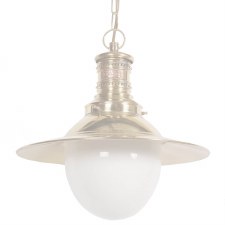 Victoria Station Hanging Lamp Polished Brass with Clear Glass