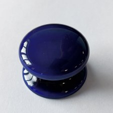 Porcelain Victorian Cupboard Knob 38mm Blue