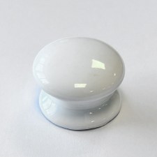 Porcelain Victorian Cupboard Knob 38mm White