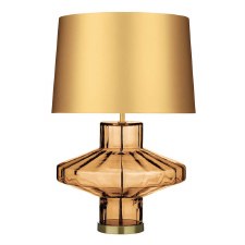 David Hunt Vienna Table Lamp Base Amber Glass