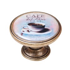 Vintage Chic Cafe de Paris Cupboard Knob Antique Brass