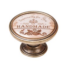 Vintage Chic "Handmade" Cupboard Knob Antique Brass