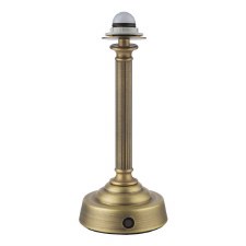 Virgil Rechargeable Table Lamp Base Matt Antique Brass