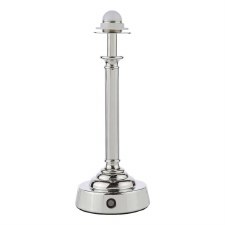 Virgil Rechargeable Table Lamp Base Polished Nickel