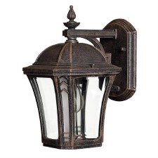 Hinkley Wabash Outdoor Wall Lantern Small Mocha