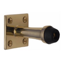 Heritage Wall Mounted Door Stop 64mm V1190 Polished Brass