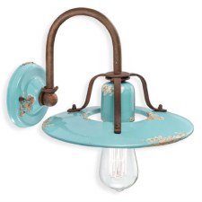 Ferroluce Wall Light C1440 Vintage Azzurro