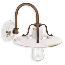 Ferroluce Wall Light C1440 Vintage Bianco