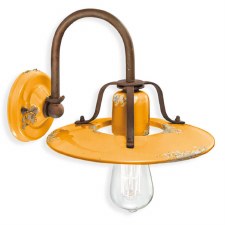 Ferroluce Wall Light C1440 Vintage Giallo