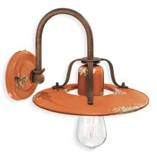 Ferroluce Wall Light C1440 Vintage Arancio