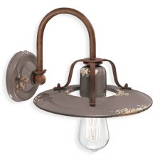 Ferroluce Wall Light C1440 Vintage Tortora